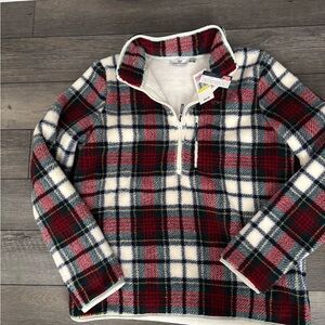 Women’s Vineyard Vines Plaid Fleece Sherpa Pullover Size: M NWT